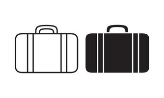 bagage, bagage, koffer icoon vector ontwerp illustratie lijn icoon.