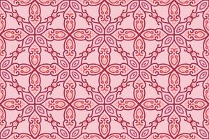 oosters naadloos patroon met roze kleur. geschikt voor tegel, textiel, achtergrond, muur decor en andere vector