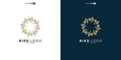 vliegend Vleugels vogel logo abstract ontwerp inspiratie vector