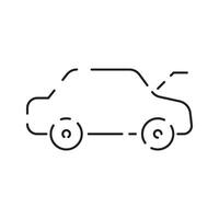 auto dashboard teken lijn icoon. vector airbag, opwarming, motor, waarschuwing tekens. schets stijl icoon ontwerp geïsoleerd Aan een wit achtergrond.