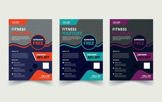 sportschool flyer ontwerp vector