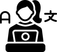 freelance vertaler creatief icoon ontwerp vector