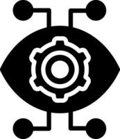 robotica oog creatief icoon ontwerp vector