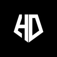hd logo monogram met vijfhoekige stijl ontwerpsjabloon vector