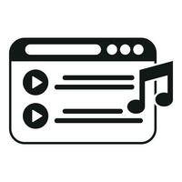 web loper muziek- afspeellijst icoon gemakkelijk vector. digitaal sport vector