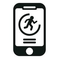 loper app sport icoon gemakkelijk vector. voeten straat app vector
