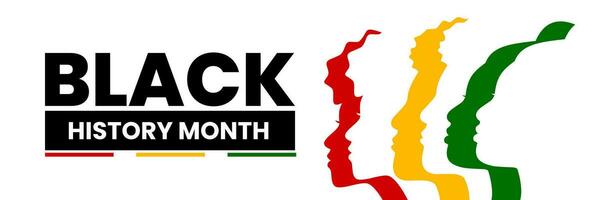 zwart geschiedenis maand spandoek. Afrikaanse Amerikaans geschiedenis. jaar- viering van zwart geschiedenis maand. vector illustratie