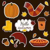 hallo herfst set vector