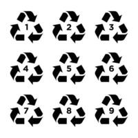 recycling logo vector element, recycling icoon sjabloon