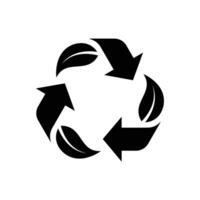 recycling logo vector element, recycling icoon sjabloon