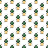 naadloos patroon met cactus tekening voor decoratief afdrukken, omhulsel papier, groet kaarten en kleding stof vector