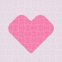 vector van decoupeerzaag hart vorm voor Valentijnsdag dag. onvoltooid decoupeerzaag voor liefde en hart concept.