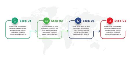 lijn stijl directioneel infographic sjabloon vector