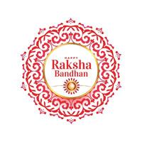 decoratief raksha bandhan mandala groet vector