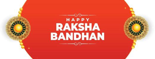 gelukkig raksha bandhan festival banier met rakhi vector