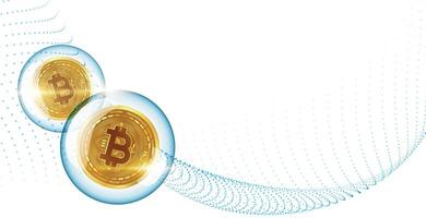 bitcoin cryptogeld markt bubbel boom concept vector