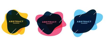 vloeistof vorm abstract kader banners reeks vector