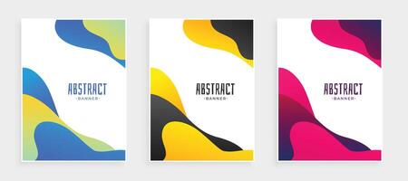 abstract vloeistof vorm modern banners reeks vector