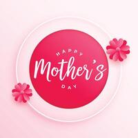 gelukkig moederdag bloemkaart ontwerp vector