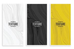 abstract marmeren structuur banners reeks vector