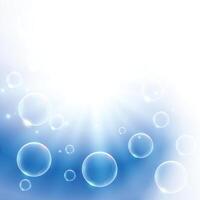 water bubbels Aan glimmend gloeiend achtergrond vector