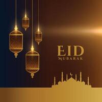 eid mubarak wensen kaart elegant ontwerp vector