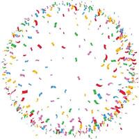 kleurrijk confetti circulaire barsten kader achtergrond vector