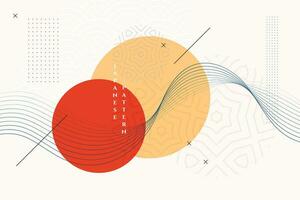 traditioneel Japans achtergrond met golvend lijnen vector