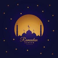 Ramadan kareem elegant groet kaart ontwerp vector