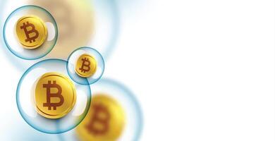 bitcoin bubbel barsten concept achtergrond vector