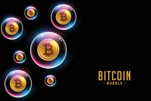 bitcoin bubbel concept achtergrond ontwerp vector