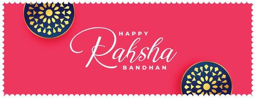 gelukkig raksha bandhan Indisch stijl etnisch banier vector