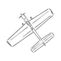 vliegtuig modellering vector schetsen