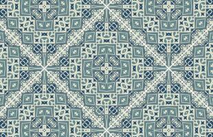 blauw en wit tapijt en kleding stof ontwerp patroon vector