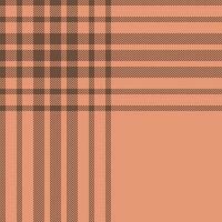 plaid controleren patroon in oranje en rood kleuren. naadloos kleding stof textuur. Schotse ruit textiel afdrukken. vector