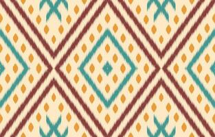 etnisch abstract ikat kunst. aztec ornament afdrukken. meetkundig etnisch patroon naadloos kleur oosters. ontwerp voor achtergrond ,gordijn, tapijt, behang, kleding, inpakken, batik, vector illustratie.