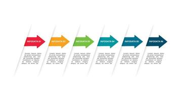 creatief concept voor infographic met 6 stappen, opties, onderdelen of processen. bedrijf gegevens visualisatie. vector