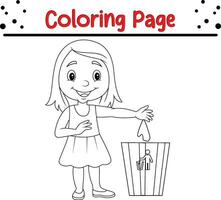 mooi zo gewoonten kleur bladzijde kinderen vector