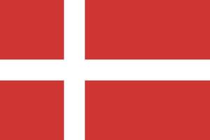 Denemarken vlag nationaal embleem grafisch element illustratie vector