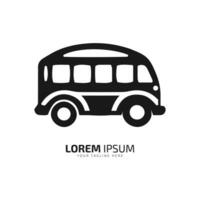 logo van bus icoon abstract busje vector silhouet Aan wit achtergrond