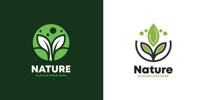 natuur logo ontwerp sjabloon pro vector