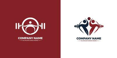 geschiktheid centrum logo. sport en geschiktheid logo ontwerp . Sportschool logo icoon ontwerp vector voorraad, pro vector