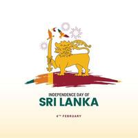 sri lankaans onafhankelijkheid dag. sri lanka dag verdediging concept. sjabloon voor achtergrond, banier, kaart, en poster. bewerkbare vector illustratie. nationaal dag van sri lanka