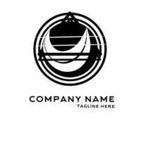een zwart en wit logo voor een bedrijf vector