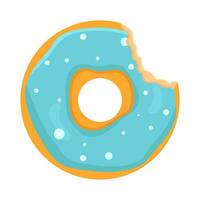 donut geglazuurd zoet beet illustratie vector