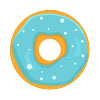 donut geglazuurd zoet toetje illustratie vector