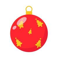 Kerstmis boom in Kerstmis bal decoratie illustratie vector