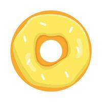 donut geglazuurd zoet toetje illustratie vector