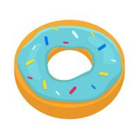 donut geglazuurd zoet illustratie vector