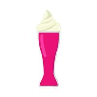 milkshake aardbei illustratie vector